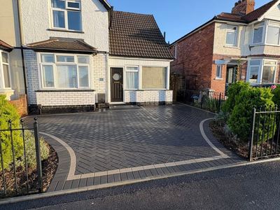 Block paved driveway