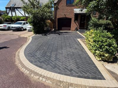 Block paved driveway