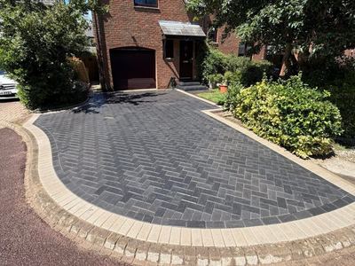 Block paved driveway