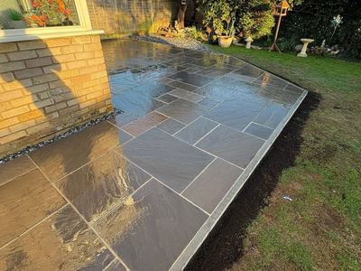 Indian sandstone patio