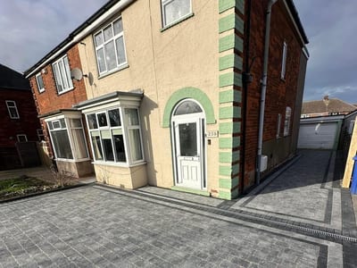 Block paving driveway