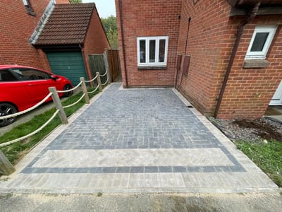 Block paving driveway