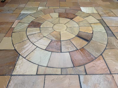 Indian sandstone patio