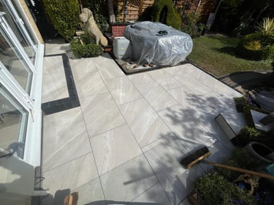 Porcelain patio