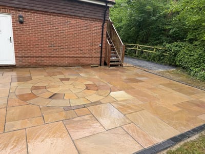 Indian sandstone patio