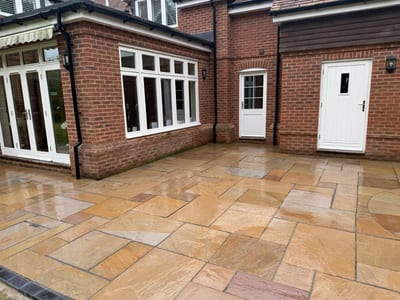 Indian sandstone patio
