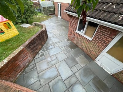 Indian sandstone patio
