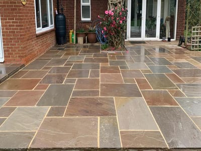 Indian sandstone patio
