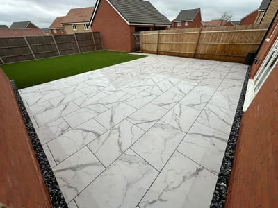 Porcelain patio