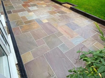 Indian sandstone patio
