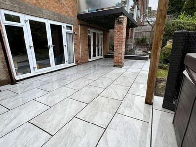 Porcelain patio